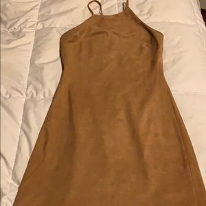 Tan suede dress